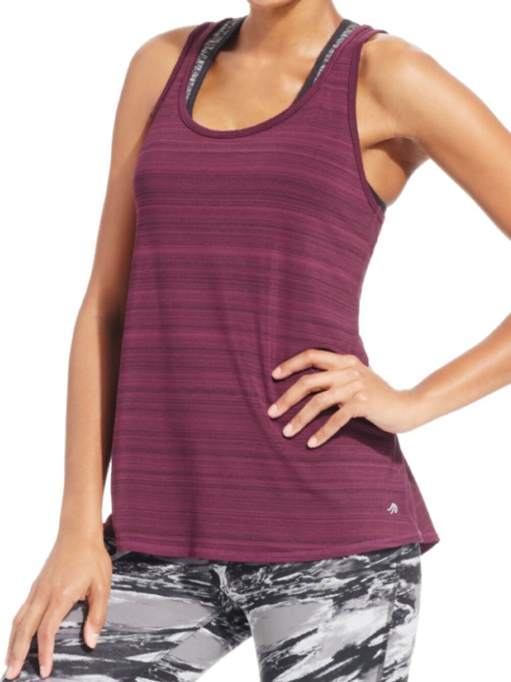 Ideology Womens Striped Back Twist Knit Tank Top